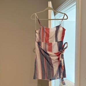 Hello Molly Red and Blue Striped Dress